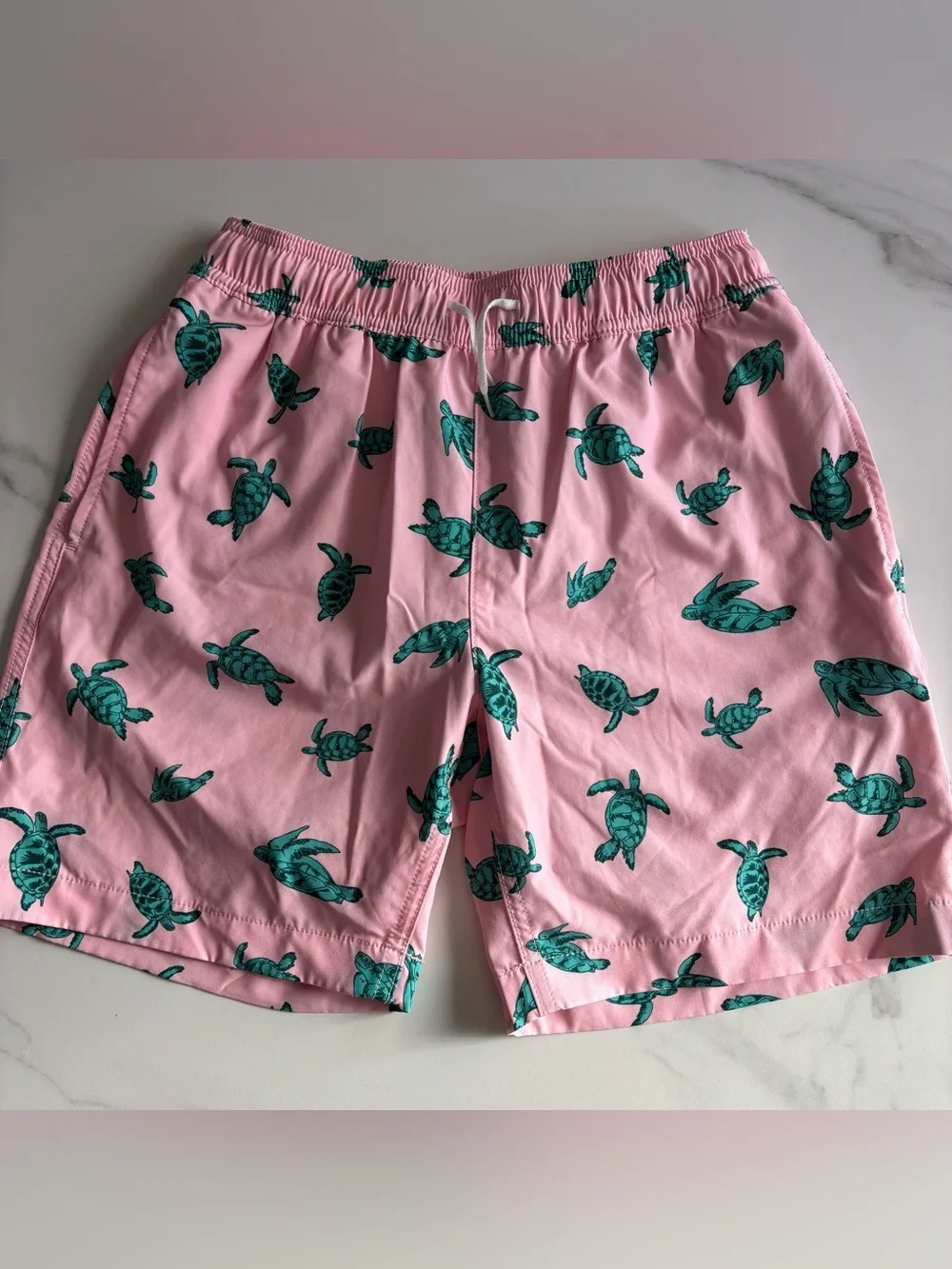 Crewcuts Boys turtles swim trunk sz 16 pink green - Picture 2 of 7